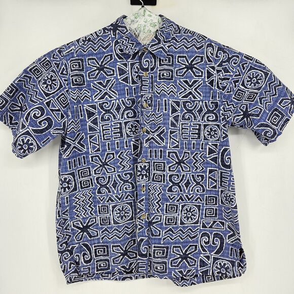 Cooke Street Shirt Mens Large Hawaiian Short Sleeve Button Up Reverse Print - Picture 1 of 11